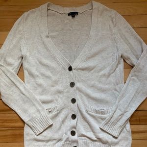 GAP Creme Button Down Cardigan (M)